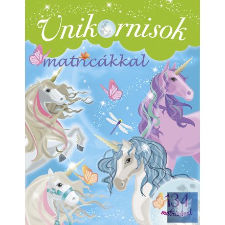 Unikornisok matricákkal - Zöld