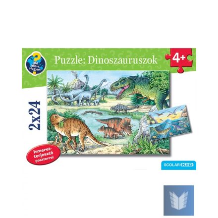 Puzzle: Dinoszauruszok 2x24