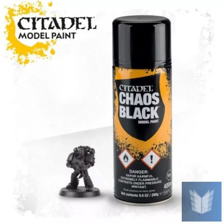 Chaos black model paint spray