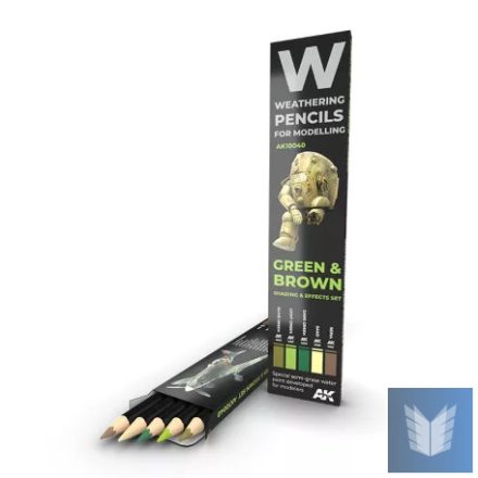 Weathering pencils - WATERCOLOR PENCIL SET GREEN AND BROWN CAMOUFLAGES