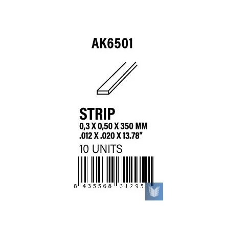 STYRENE STRIP - Strips 0.30 x 0.50 x 350mm