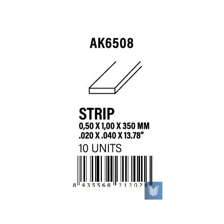 STYRENE STRIP - Strips 0.50 x 1.00 x 350mm