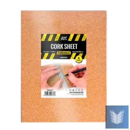 Building material - CORK SHEETS - FINE GRAINED-200x290x6mm(1 SHEETS)