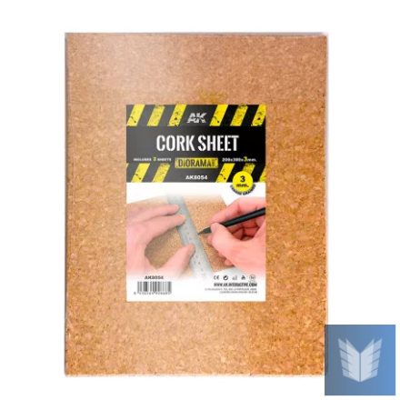 Building material - CORK SHEETS - COARSE GRAINED-200x300x3mm(2 SHEETS)