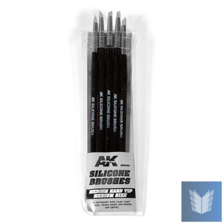 Tools - SET OF 5 SILICONE BRUSHES MEDIUM HARD TIP MEDIUM