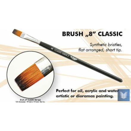 Brush - Flat High Quality Classic Series „2”  Size 8