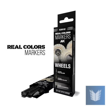 WHEELS - SET 3 REAL COLORS MARKERS