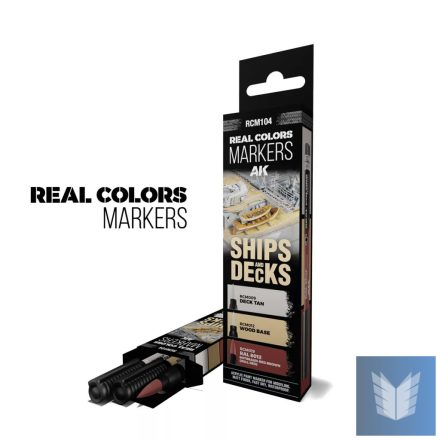 SHIPS & DECKS - SET 3 REAL COLORS MARKERS