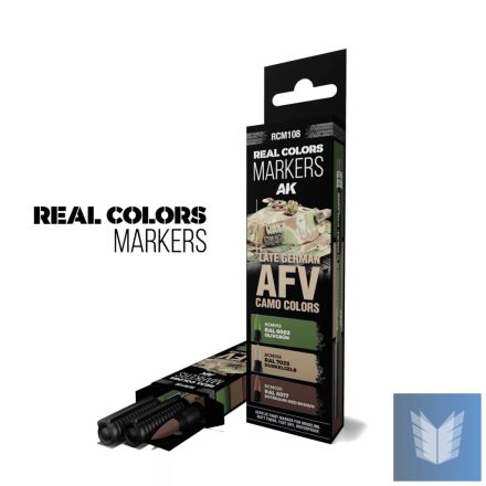 LATE GERMAN AFV CAMO COLORS - SET 3 REAL COLORS MARKERS